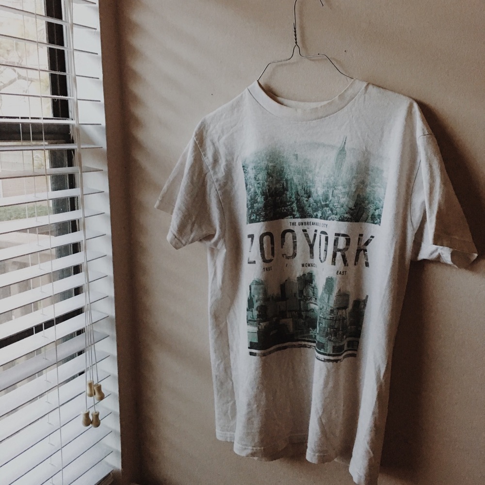 Zoo York White and Teal Short-Sleeve T Shirt
